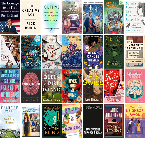 This week the Calvert Library has 210 new books and 19 new movies.  New items include The Courage to Be Free, The Creative Act, Outlive, All My Knotted-Up Life, Rip in Time, Curse of the Shadow Dragon, and Mediterranean Diet Cookbook for Beginners. wowbrary.org/nu.aspx?p=2779…