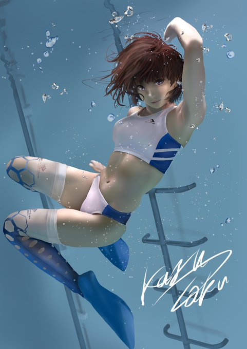 水中
#水中ニーソ 