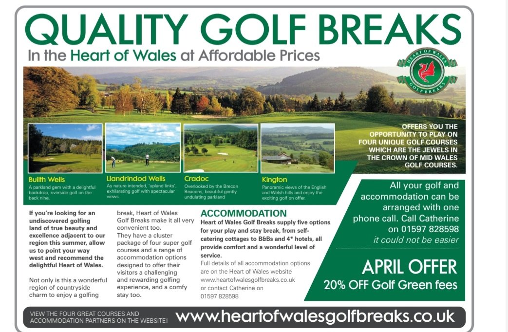 MidlandsGolfer's tweet image. #Issue92 #MG The quality is not in doubt and this April there's 20% off green fees to play up to 4 courses in a simply stunning area of Wales you may not know about yet. Great accommodation options too @KingtonGolfClub @BuilthGc @GolfLlandrindod @cradocgc
