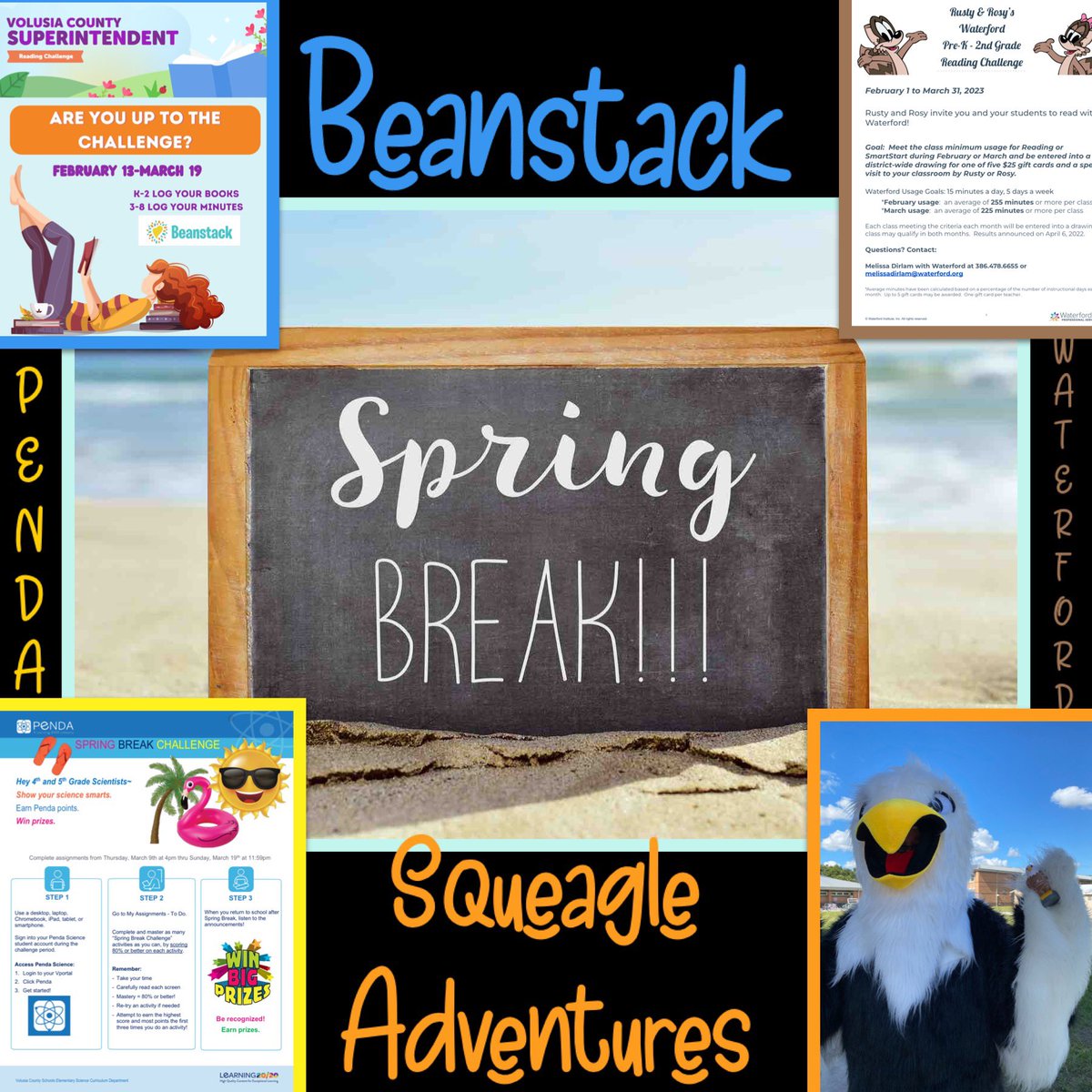 As we kick off Spring Break <a href="/CitrusGrove_VCS/">Citrus Grove Elementary, Deland FL</a> <a href="/volusiaschools/">Volusia County Schools</a> here are a few challenges / activities that you can participate in.  #cgeeagles
