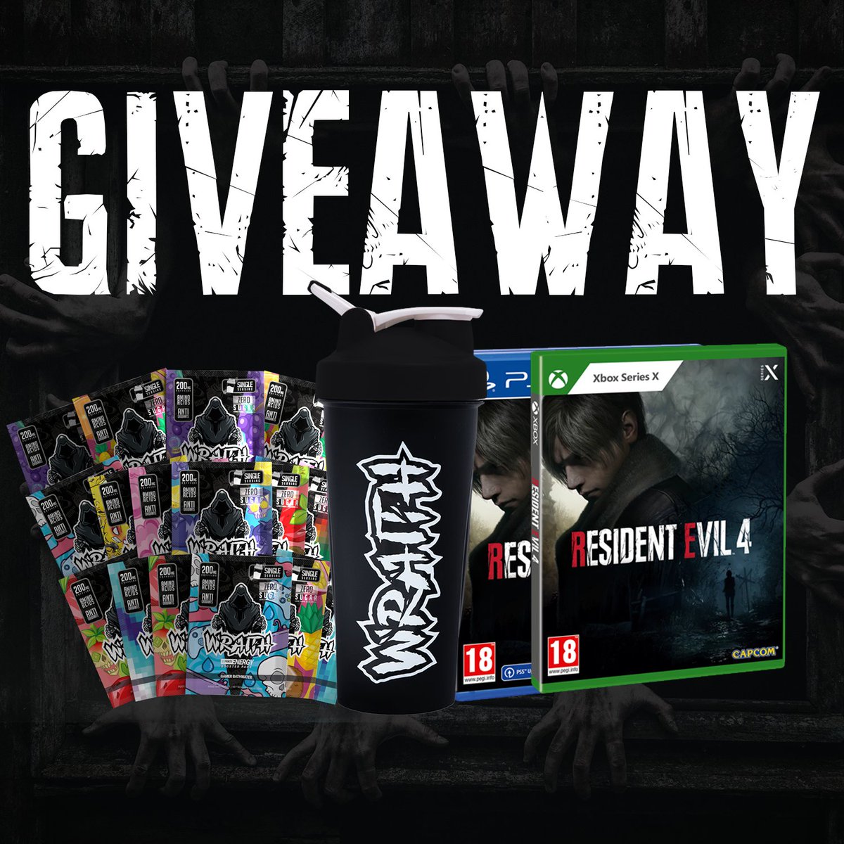 🎁Another Giveaway for you and a friend! 🎁

🧟To celebrate the remake of one of Wraith's top games of all time!🧟‍♀️

#giveaway Includes:

💀 2 copies of the #ResidentEvil4Remake (your choice of platform)
👅2 20x Wraith Booster Bundles
🖤2 SOLD OUT Phantablack Tallbois

How To