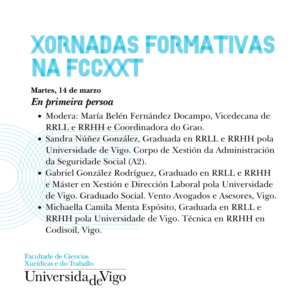 fccxxt's tweet photo. Como sabes, o próximo 16/3 celébrase #EMPREGOinCAMPUS, na #FCCEE.
Pero mañá e pasado, 14 e 15 de marzo, terán lugar na nosa facultade varios faladoiros e obradoiros que che axudarán a mellorar a túa empregabilidade e che permitirán coñecer as saídas laborais da túa carreira.🎓 https://t.co/pqUK2YjlYU