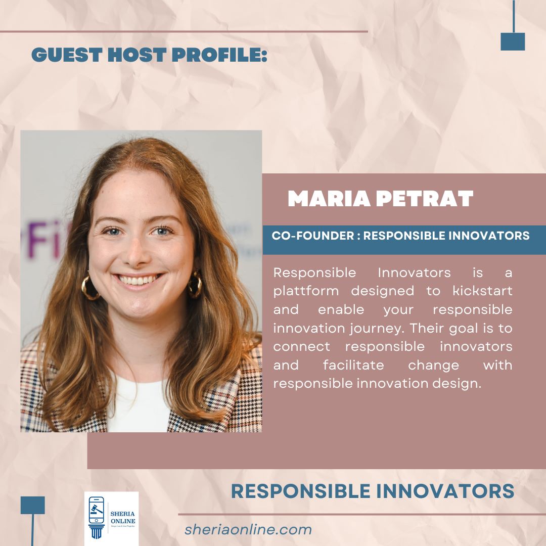 sheriaonline's tweet photo. The Guest Host for month's episode of the Legal Tech Founders Series is @MariaPetrat. Maria is Co-Founder Responsible Innovators and Legal Trainee at the Higher Regional Court Munich (Oberlandesgericht München). https://t.co/YdTwVfMk5M
