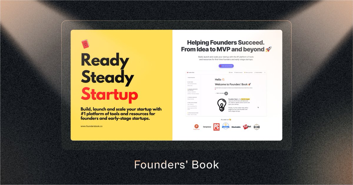 Today’s Peerlist Project Spotlight🔦

Founders' Book - #1 Platform for founders and early-stage startups created by Goutham Bandaru (<a href="/heygoutham/">Goutham Bandaru</a>)

This is your dedicated resource for climbing the mountain of entrepreneurship.