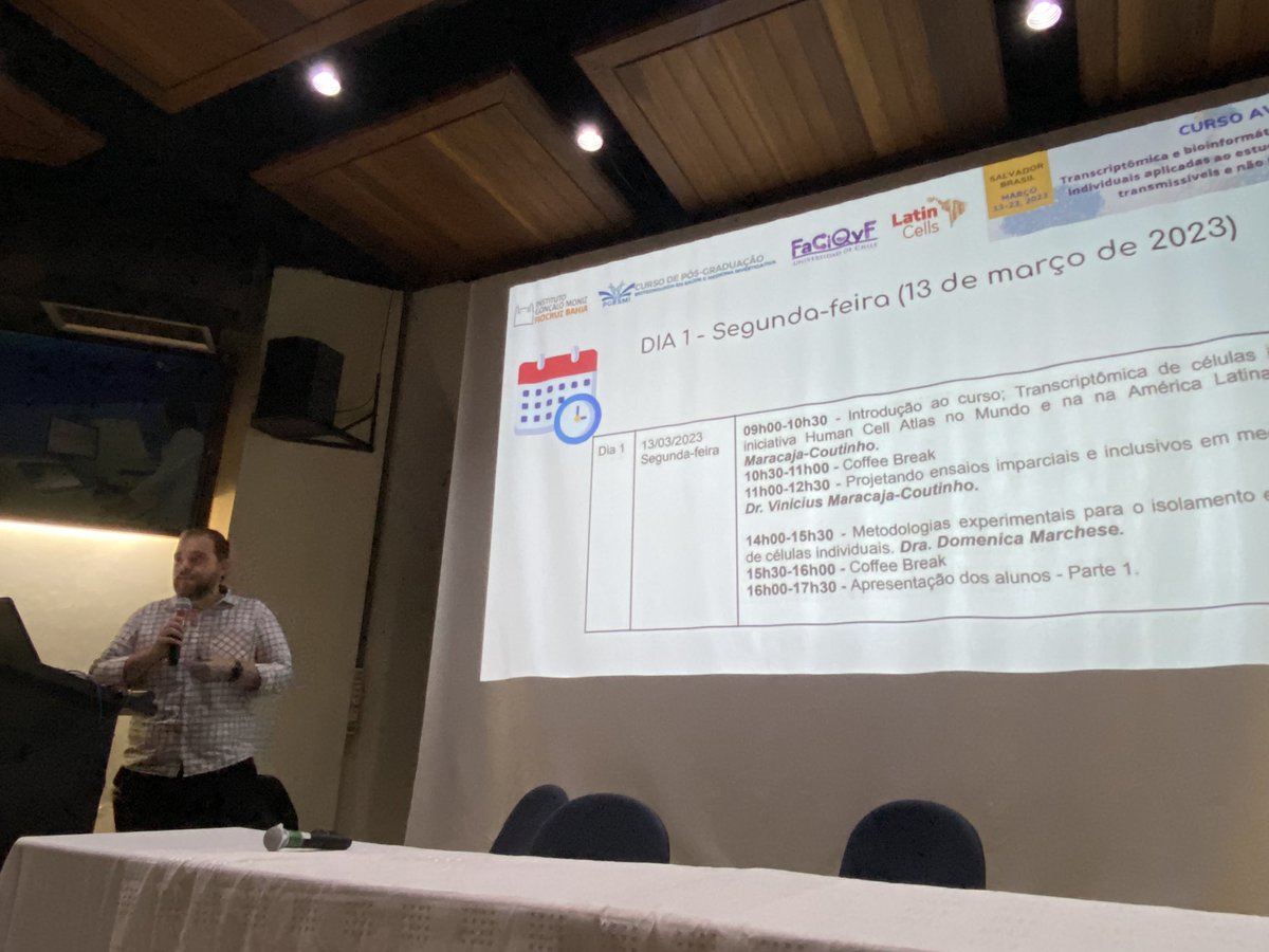 ricardo_khouri's tweet image. Proud to co-organize with Dr. Patricia Veras an exciting workshop on single-cell transcriptomics, featuring the knowledgeable Dr. Vinicius Maracaja! Looking forward to a fruitful collaboration and learning experience at Fiocruz Bahia. #SingleCellTranscriptomics #FiocruzBahia