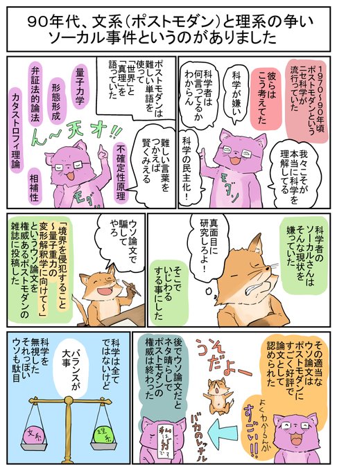 エセ科学というのは、いつの時代も魅力的なのだ。参考にした本はソーカルさんが書いた「「知」の欺瞞」という本 
