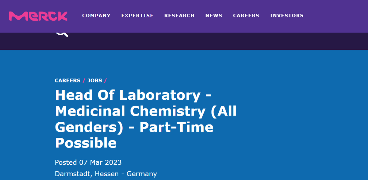 HartungIngo's tweet photo. We have a job opening in our MedChem department in Darmstadt/GER (Frankfurt area): Join us to discover the next generation of drugs in oncology &amp; immunology (small molecule inhibitors &amp; degraders). Candidates with hands-on #MedChem experience preferred. https://t.co/Un9siLB5Ag https://t.co/40GXmurVCh