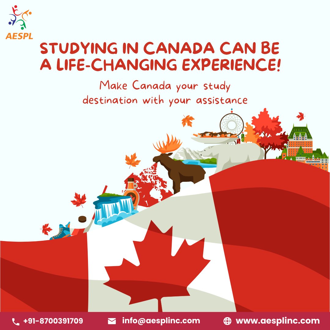 theaespl's tweet photo. 🍁 Studying in Canada can be a life-changing experience! 🎓🇨🇦 #CanadianEducation #InternationalStudent #StudyAbroadGoals

☎️+91-8700391709
📩info@aesplinc.com
https://t.co/0Yae2jzkFN

#AESPL #StudyAbroadNow #IELTSSuccess https://t.co/FGoeBsSRme