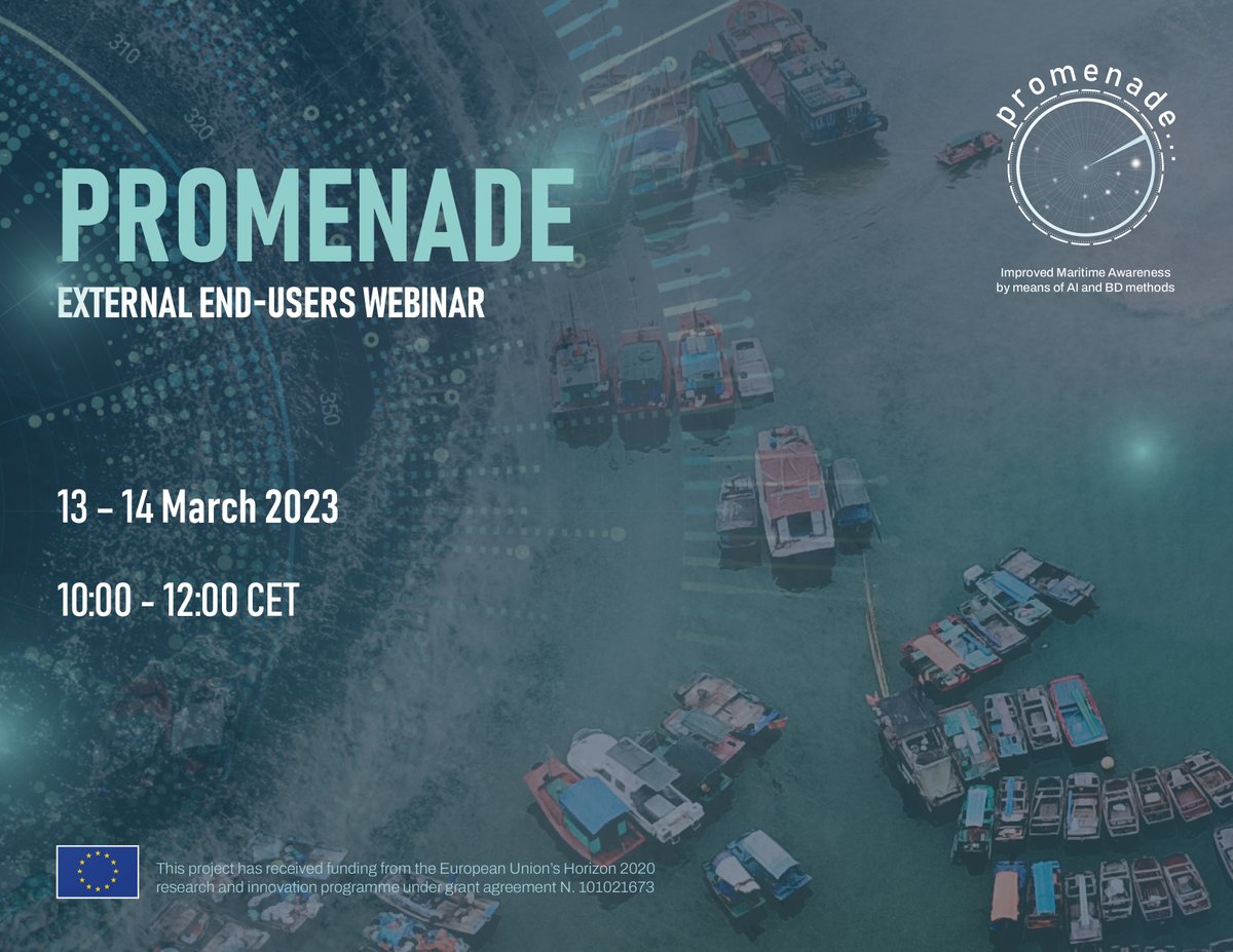 Second #PROMENADE webinar on External End-User, PROMENADE Services Toolkit was brilliantly presented!
Thanks to <a href="/eusatcen/">EU SatCen</a> for the outstanding organization and to the consortium technical partners for their presentations! 
Ready for the final session of tomorrow, 14 at 10:00!