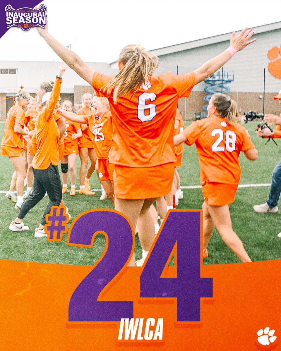 Clemson lacrosse is officially a top ranked program 🗣️