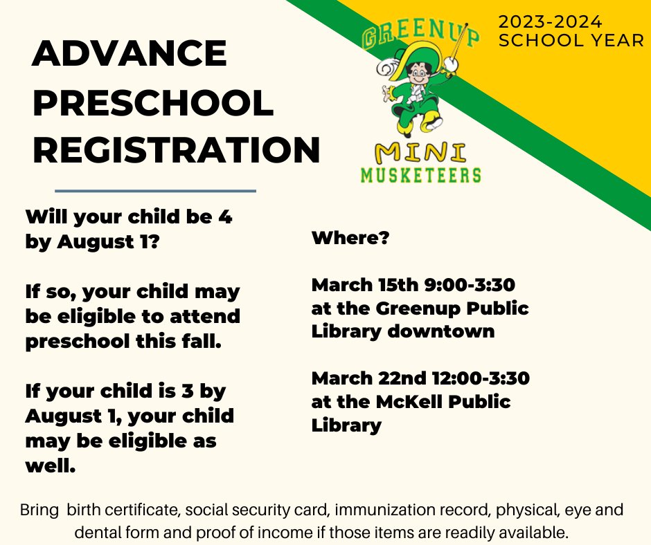 Register Now for Preschool!