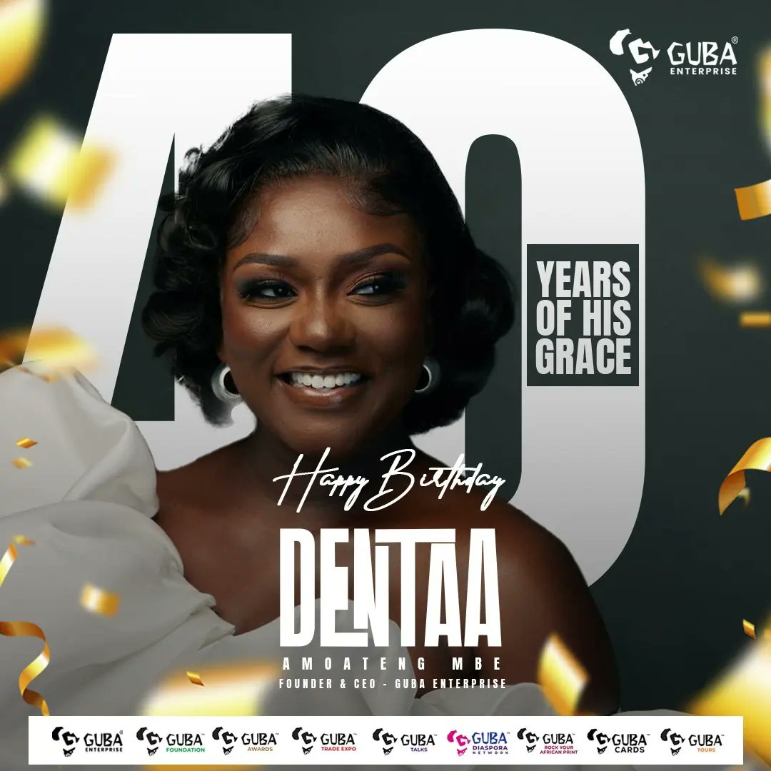 GUBADiasporaNwk's tweet photo. Happy 40th birthday Dentaa 🎂🥰❤️. Your story makes an inspiring impact on us all and we describe you with these words Inspiring, Amazing, Courageous and above all a Blessing. 
#Dentaa #happybirthdaydentaa 
#dentaaat40 #birthday https://t.co/j4F44ePE2g