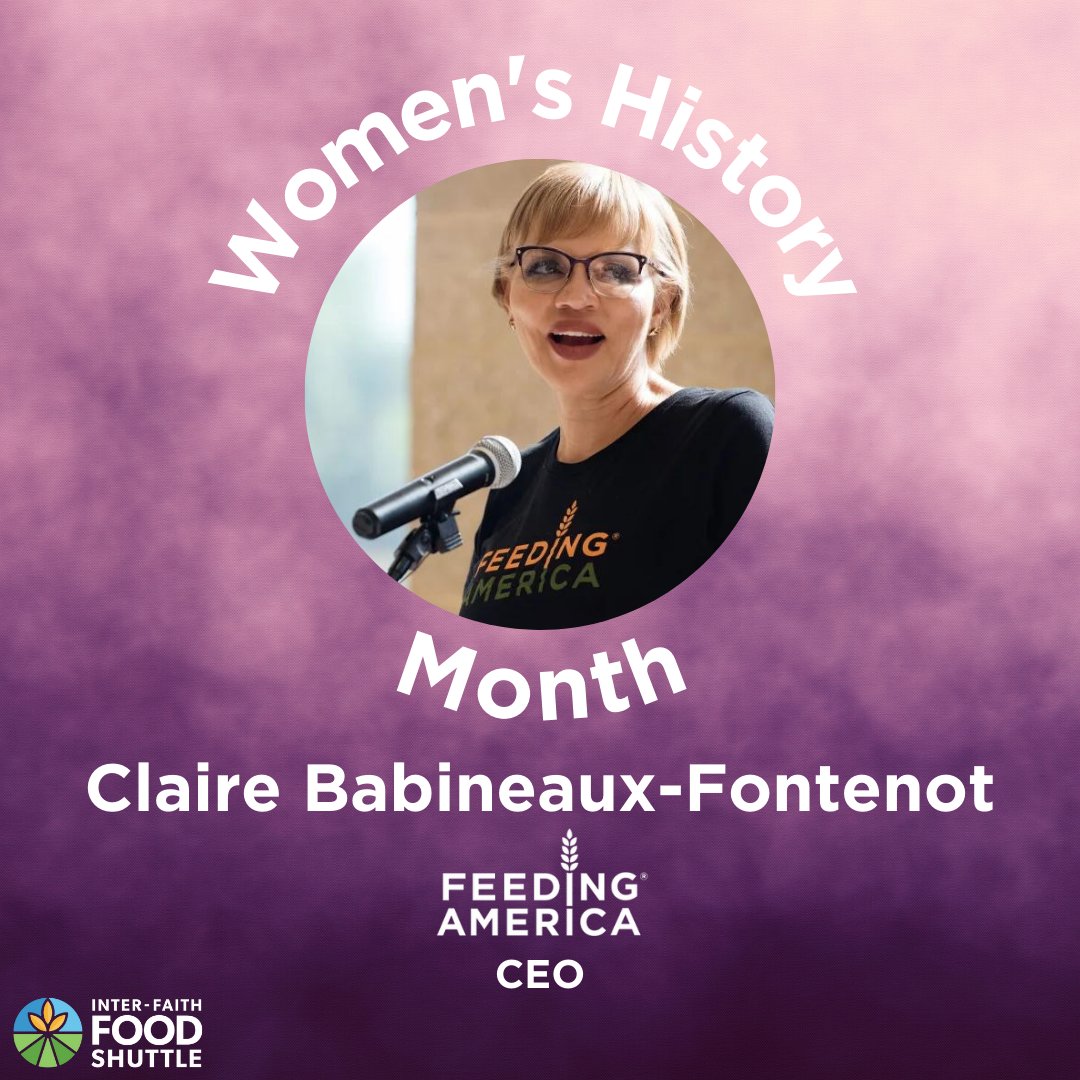 FoodShuttle's tweet photo. It's our honor, as part of the @FeedingAmerica  network, to elevate CEO Claire Babineaux-Fontenot this #WomensHistoryMonth! 👏👏👏

Check out her wonderful interview @TIME  here https://t.co/CjhpmII2Re

#PowerfulWomen #Forbes100 #FeedTeachGrow #FoodShuttle #HungerFreeCommunity https://t.co/F8CHoxs7a6