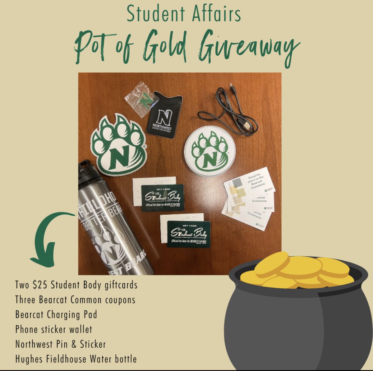 Head on over to our Instagram to enter our Student Affairs Pot of Gold Giveaway! You won’t want to miss it ✨