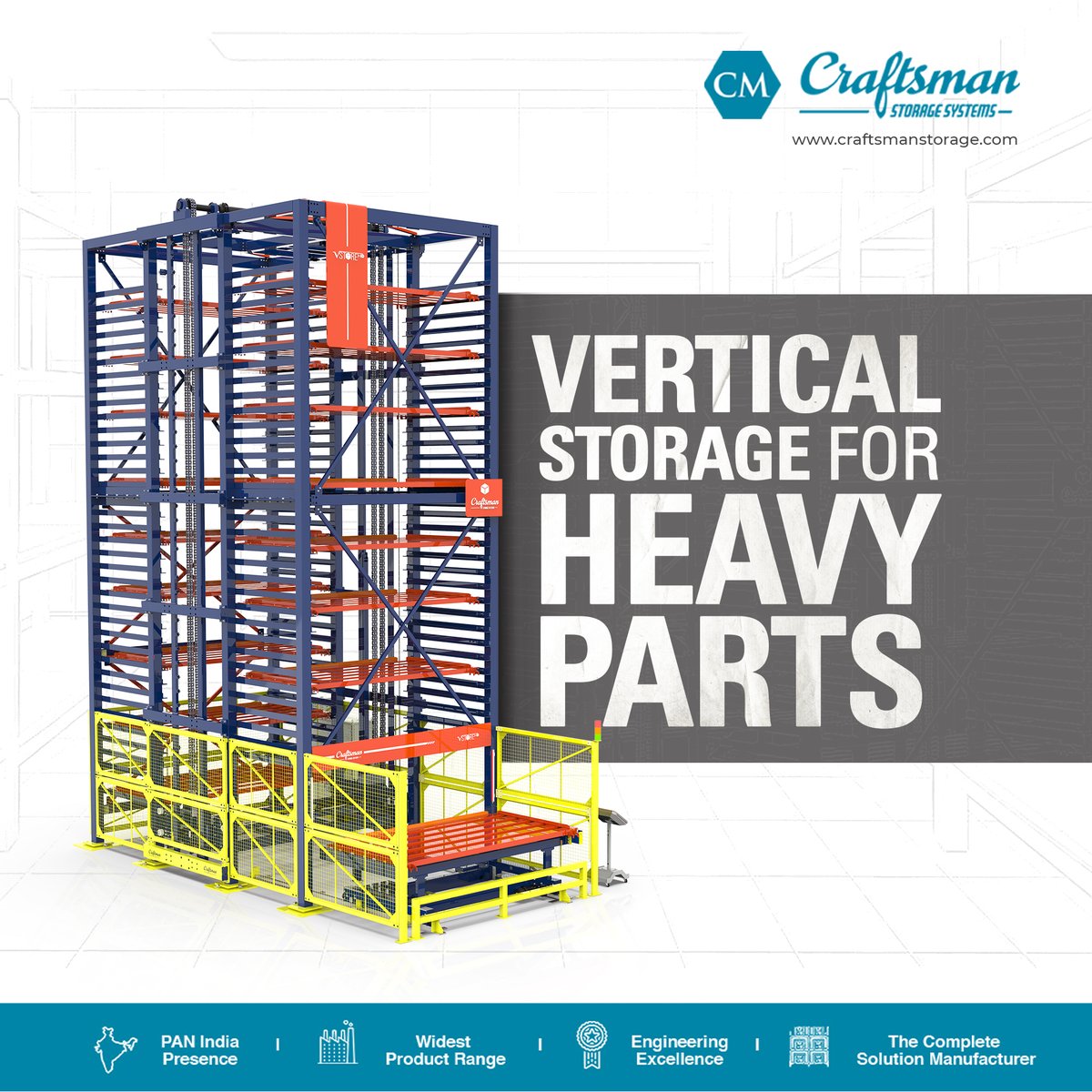 Craftsmanindia1's tweet photo. Looking for a well-organized system for storing, displaying and accessing heavy loads with more efficiency and ergonomics? Here you are! Explore the #VStore Heavy Duty Automated Vertical Storage System from #CraftsmanStorage.
https://t.co/6oHB8cuiK1
#verticalstoragesystem https://t.co/DB3KiNrwr6