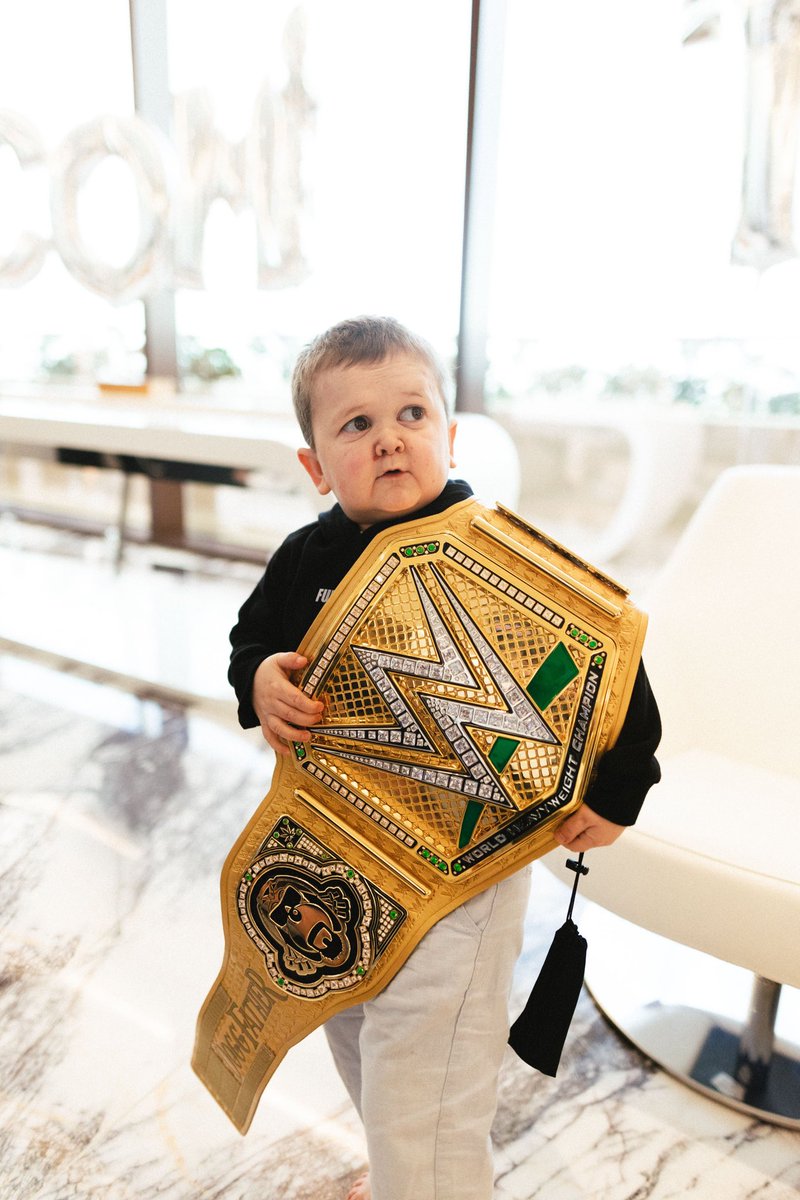 Hasbulla's tweet photo. gm☕️☕️

Sorry @TheRock but I’m the people’s champ now💪🏽👊🏽 https://t.co/HDryogJJtY