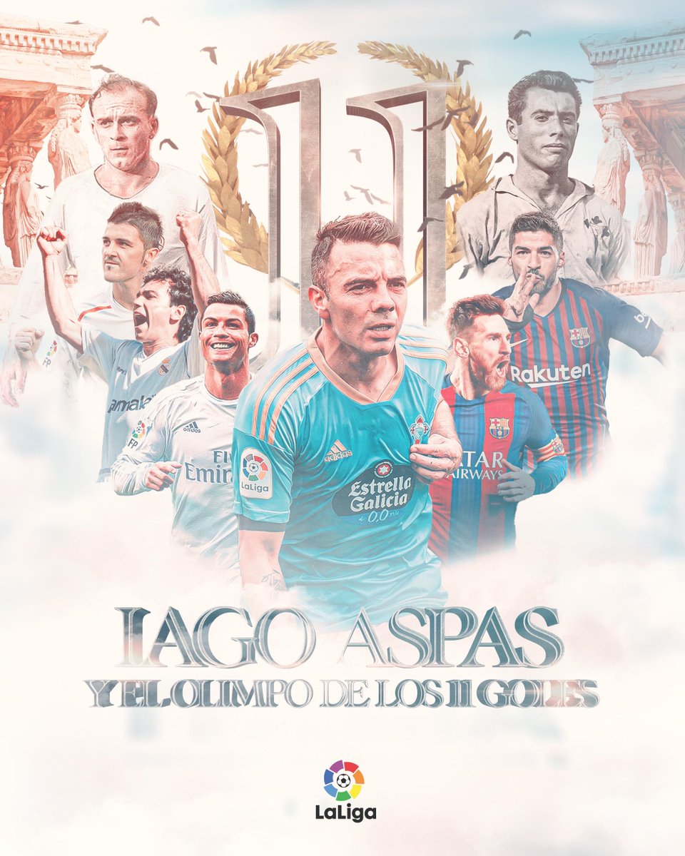 𝗘𝗟 𝗢𝗟𝗜𝗠𝗣𝗢 𝗗𝗘 𝗟𝗢𝗦 𝗚𝗢𝗟𝗘𝗔𝗗𝗢𝗥𝗘𝗦 ⭐️

Iago Aspas, entre los 8 jugadores que han hecho 11 goles en <a href="/LaLiga/">LALIGA</a> durante ocho temporadas consecutivas 🔝🤩

#ReiDasBateas