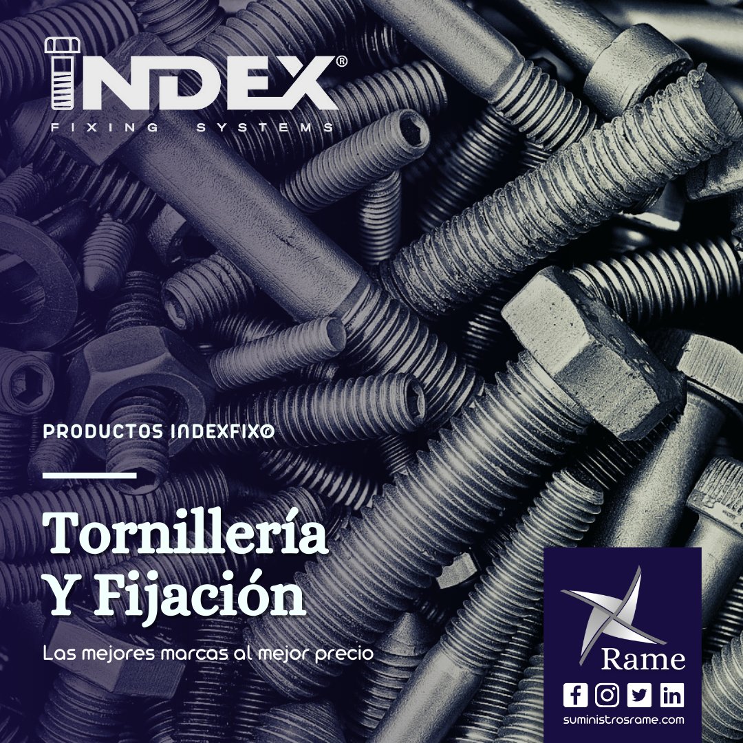 SuministrosRame's tweet photo. Somos distribuidores oficiales de #Index #Fix una de las mejores casas internacionales de #Fijacion #Tornillos #Arandelas #Tuercas #Remaches #Abrazaderas #VarillaRoscada 🔩⚙ #SuministrosRame más de 25 años enfocados a la calidad! https://t.co/GAdspvWLd2