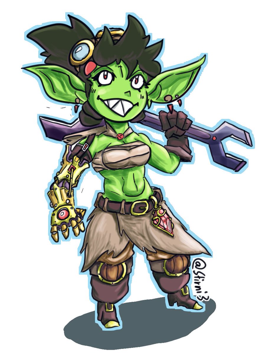 Stirni3's tweet photo. Another character of one of my friends, a goblin artificer. #DnD #DnDcharacter #dndart https://t.co/vIjeh0zX83