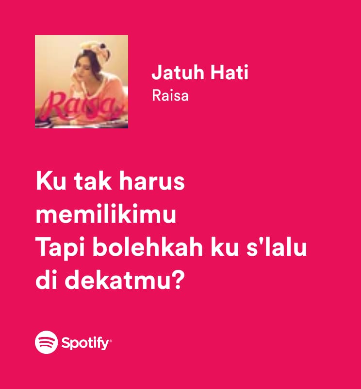 languagemusic__'s tweet photo. Raisa - Jatuh Hati On Spotify https://t.co/uDeRAv0NHt