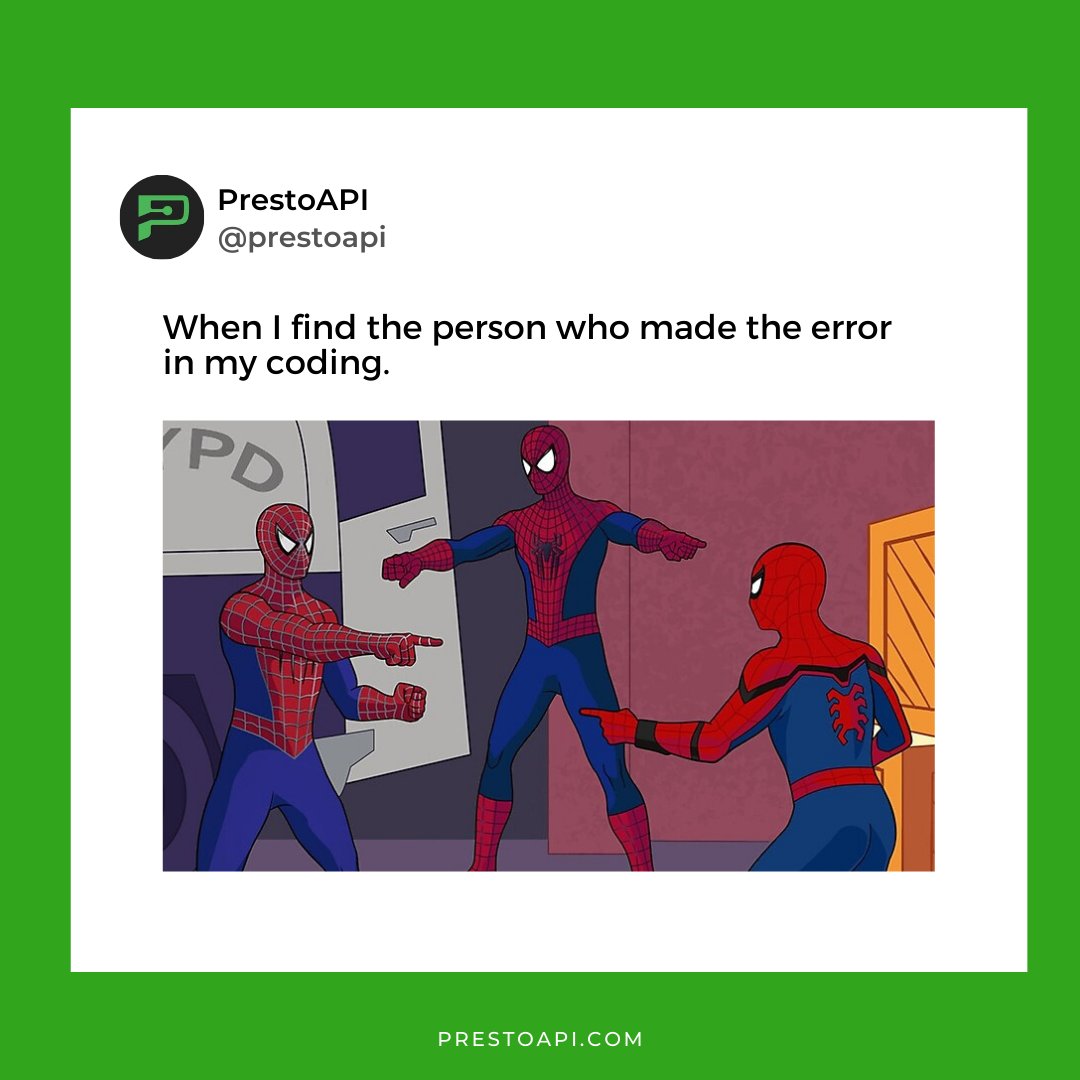 PrestoApi's tweet image. Anyone else?! 😆

#frontenddev #backenddev #nocode #codingnewbie #codenewbie #nocodetool #codingtool #prestoapi #codingtips #restapi  #webdev #webdeveloper