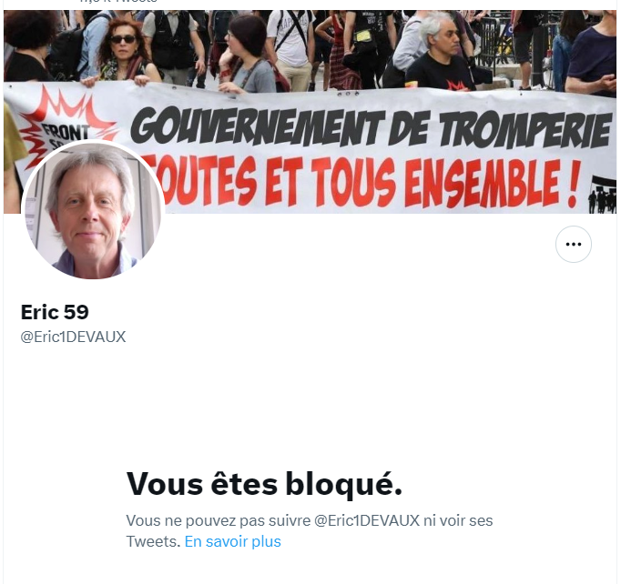 FabTeamAttal's tweet photo. Quelqu'un pour dire à ce #tocard de lire ma bio ? Il me balance ses #bouses et me bloque derrière #lâche🙄😎👻 https://t.co/9XurRnPrTF