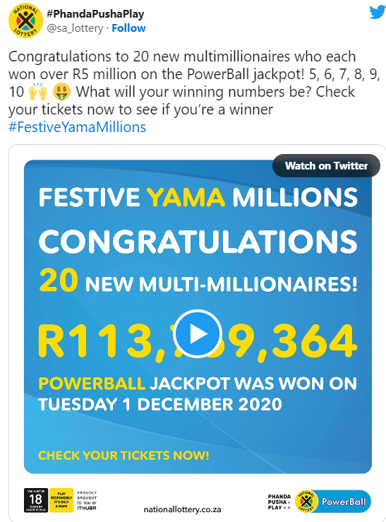 Whenever you hope to play #Powerball  in South Africa.

Always remember: The winners have been decided on beforehand, it's always been rigged! https://t.co/aLnHYV96wG https://t.co/ulL5kMPuX5