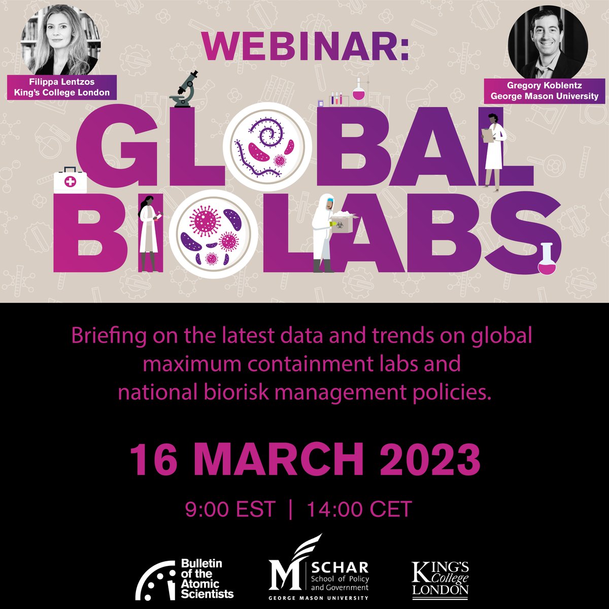 gregkoblentz's tweet photo. Join @FilippaLentzos and me for the release of Global Biolabs 2023 with new data and trends on BSL-4 and BSL-3+ labs around the world

9 AM EDT, March 16

https://t.co/p4zgHnSz3O https://t.co/E9XatfY4Ul