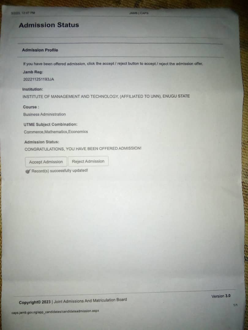ogene_ogbodo's tweet photo. Support #Chidera go to IMT Enugwu
He is a young man with physical disability who had been offered admission to study Business Admin.
He needs support for:
Acceptance Fee: N30,000
School Fee: N75,000
Hostel Fee: N40,000
For Support:
9477110015
FCMB
Town Crier Initiative https://t.co/BzZ7fgepzO