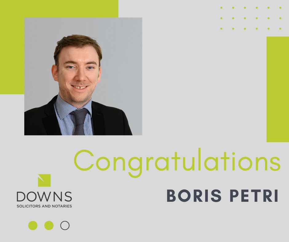 Congratulations to Boris Petri who has obtained the Post-Graduate Certificate in #IntellectualProperty at Queen Mary, Uni of London. 
Boris is able to provide contentious and non-contentious advice in IP to our clients, broadening Downs' areas of expertise.  #IP #business