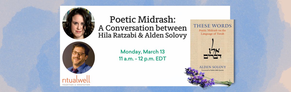 Join us today. 11a eastern. 5p Israel.
Register here: ritualwell.org/event/poetic-m…
<a href="/Ritualwell/">Ritualwell</a> <a href="/ReformRabbis/">CCAR</a>