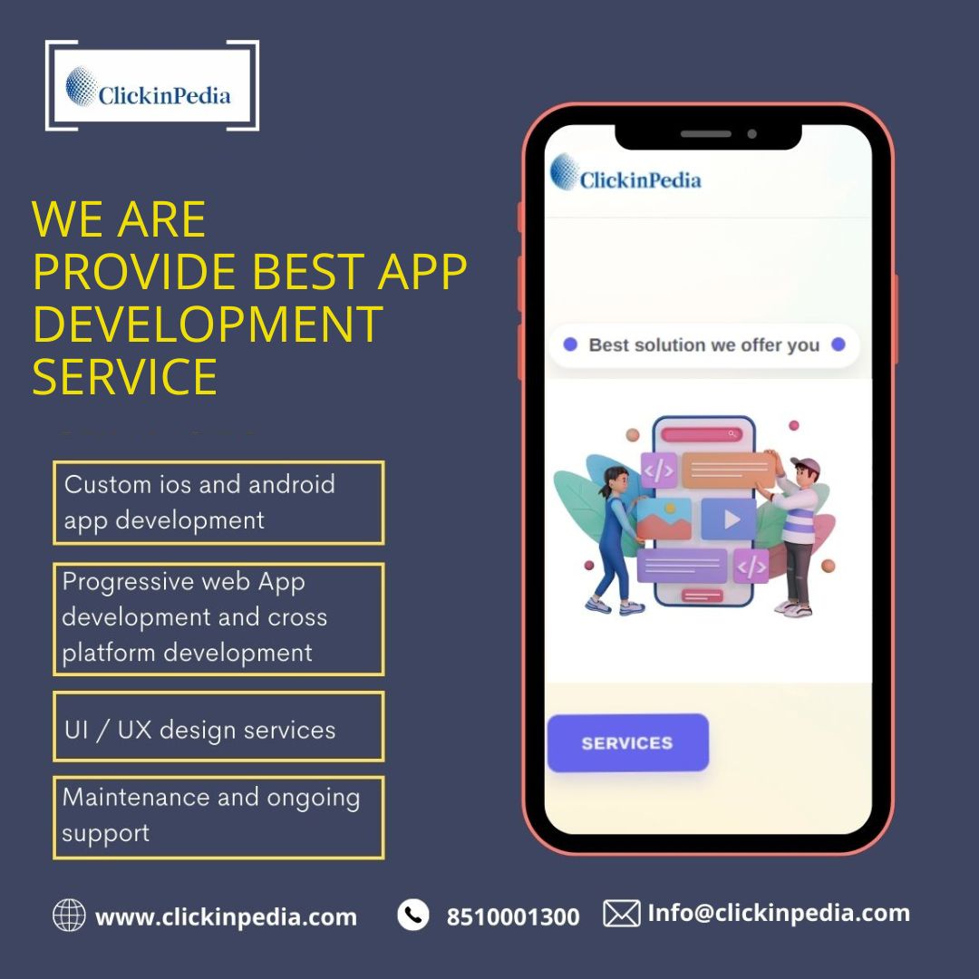 clickinpedia1's tweet image. Clickinpedia is a leading provider of app development services, offering high-quality solutions for businesses and individuals.
#appdevelopmentservice#clickinpedia
