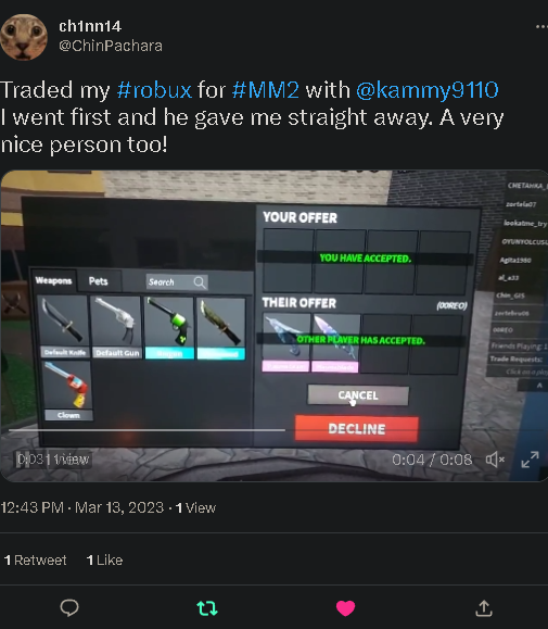 kammy9110's tweet photo. another robux trade :) https://t.co/IJGCCmKSES