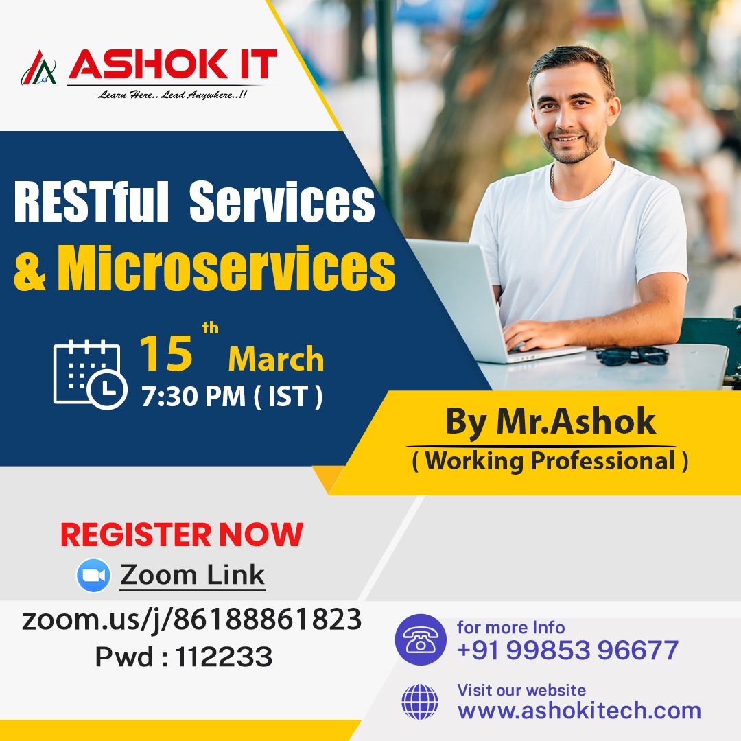 ashokitschool's tweet image. 🛑 Free Workshop 🛑
✍️ Enroll Now : bit.ly/41LdgwJ
👉 Workshop On 18th-Mar @ 09:00 AM IST
🌐 Visit : ashokitech.com
CALL NOW: +919985396677
#java8stream #javapi #javacollections #workshop #coding
#freeworkshop #onlineworkshop #workshoponjava