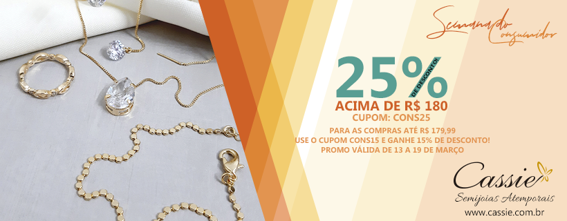 CassieAcessorio's tweet photo. ⁣⁣✨25% off nas compras acima de R$ 180! Acesse o site e use o cupom CONS25. Até R$ 179,99, use o cupom CONS15 e ganhe 15% off! Válido até 19.03.2 » Acesse https://t.co/gXYoJI5Kd7                                               https://t.co/Dcvu9Bu20j