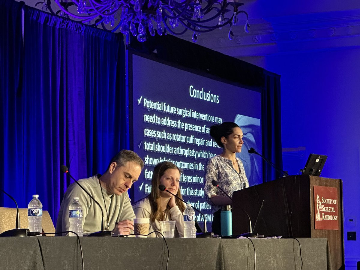 shelbypayne26's tweet photo. Great presentation by Stanford’s Jennifer Padwal on incidence of the accessory infraglenoid muscle in patients with fatty infiltration of the trees minor. Proud to be your colleague! @SSRbone @StanfordMSKRad @StanfordRad #SSR2023 https://t.co/DFQQYTXNAA