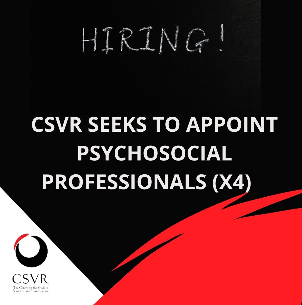 Centre for the Study of Violence & Reconciliation on Twitter "[We are