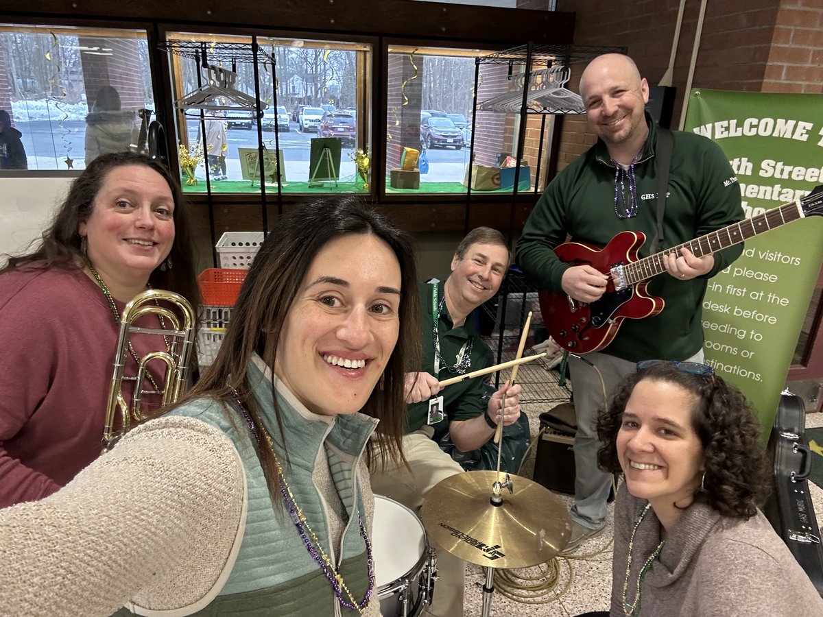 A fun morning of music teachers making music for the students at NSS! #musicinourschoolsmonth