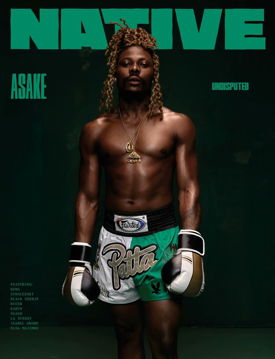 NativeMag's tweet photo. “If something works for you, it means you're the originator of it. So why will you leave it? Is that not what every artist is looking for“ @asakemusik weighs in on criticism about his distinct style in NATIVE's #TheResetIssue
Read More: https://t.co/pA91RhIoOp https://t.co/RqPdbPaYue