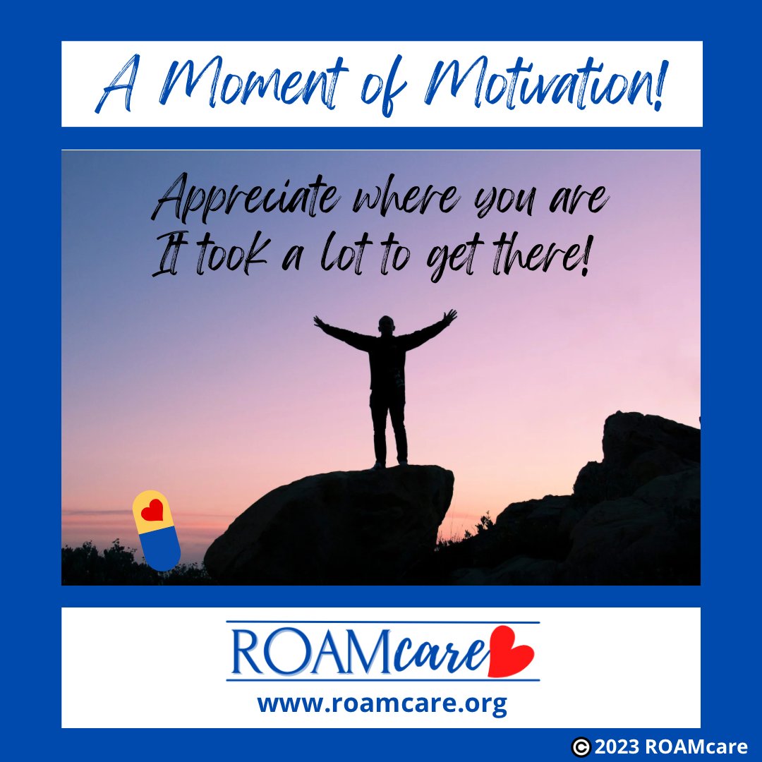 ROAMcare's tweet photo. Wherever you are in life didnโt just happen. You worked to be who you are! Take time to recognize what youโve done to become who you are!
More #MotivationMoments at https://t.co/t5UwROA1yX
#inspiration #motivation #PositiveEnergy #GratitudeAttitude #ThankYourself #YouCanDoIt https://t.co/pDjH6c2MmD