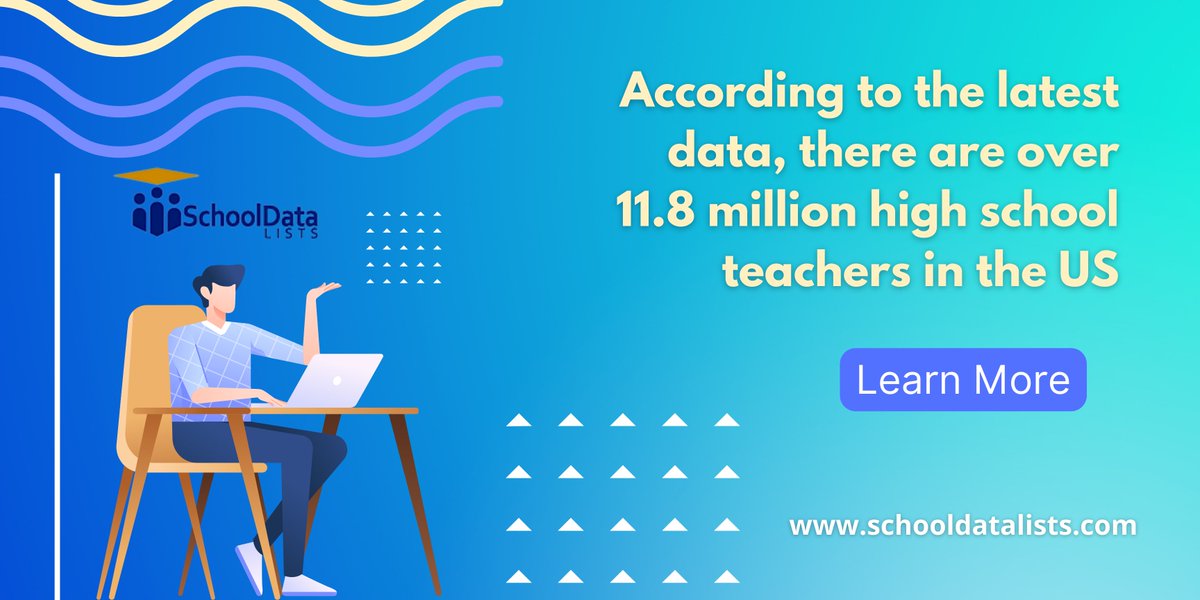 Schooldatalists's tweet image. According to the latest data, there are over 11.8 million high school teachers in the US - SchoolDataLists
schooldatalists.com
#schoolemaillists
#schooldatalists
#teacheremaillists