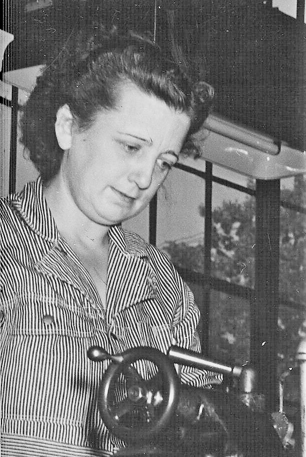Ethel Rochester from Walhalla, SC was one of 7 women enrolled in special courses in welding, machine shop and blacksmithing through Clemson's School of Engineering in 1942.  The women were training for factory jobs to fill labor shortages during World War II.  #WomensHistoryMonth