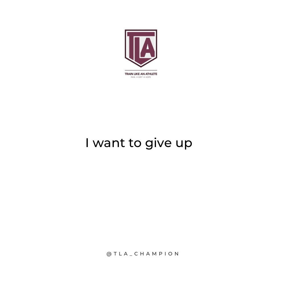 Is it ok to want to give up? 🤔

Of course, it’s normal. There’s no shame in saying want to give up.  Actually giving up is something different though.
