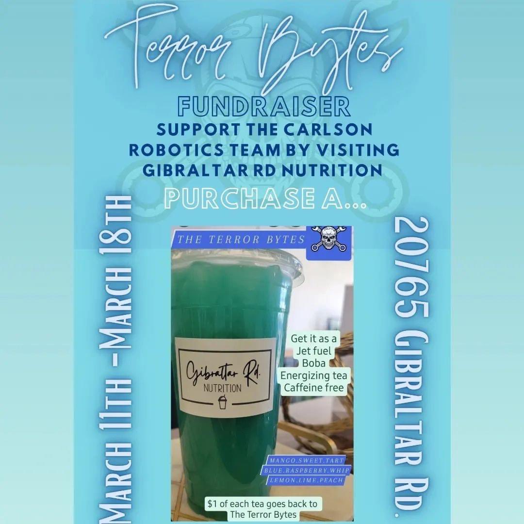 FRC 6528 | Terror Bytes (@6528terrorbytes) on Twitter photo Head over to Gibraltar Rd. Nutrition and get the #TerrorByteTea to support our team!! This week only. Share it up! <a href="/CHSMarauder/">Carlson High School</a> <a href="/CHSMarauderFB/">Marauder Football</a> <a href="/shultzatcarlson/">Jessica Shultz</a> <a href="/mmoll74/">Matt Moll</a> <a href="/GSDathletics/">Dan Kalbfleisch</a> <a href="/GSDacademics/">Scott Wagner</a> <a href="/superGSD/">Amy Conway</a> #WeRollAsOne - Coach Bouwman Head over to Gibraltar Rd. Nutrition and get the #TerrorByteTea to support our team!! This week only. Share it up! <a href="/CHSMarauder/">Carlson High School</a> <a href="/CHSMarauderFB/">Marauder Football</a> <a href="/shultzatcarlson/">Jessica Shultz</a> <a href="/mmoll74/">Matt Moll</a> <a href="/GSDathletics/">Dan Kalbfleisch</a> <a href="/GSDacademics/">Scott Wagner</a> <a href="/superGSD/">Amy Conway</a> #WeRollAsOne - Coach Bouwman