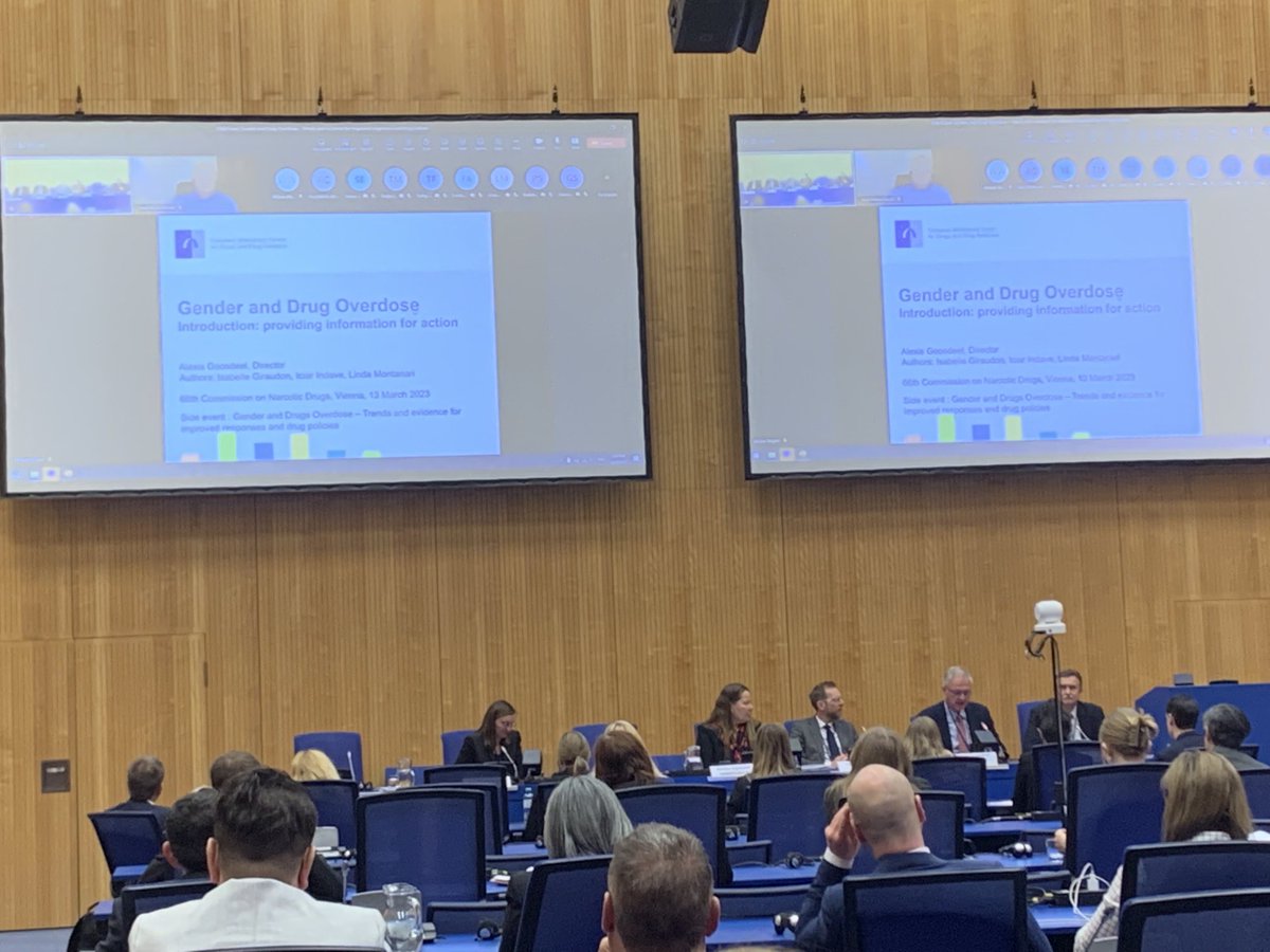 Congratulations to Sweden and Ambassador Markovic co-Chair of UNODC GoF on Gender Equality, for excellent side event on “Gender and drug overdose. Trends and evidence for improved responses and drug policies” #CND66. ⁦<a href="/EmbaMexAua/">Embajada de México en Austria</a>⁩  ⁦<a href="/UNODC/">UN Office on Drugs & Crime</a>⁩ ⁦⁦<a href="/marthadelgado/">Martha Delgado</a>⁩