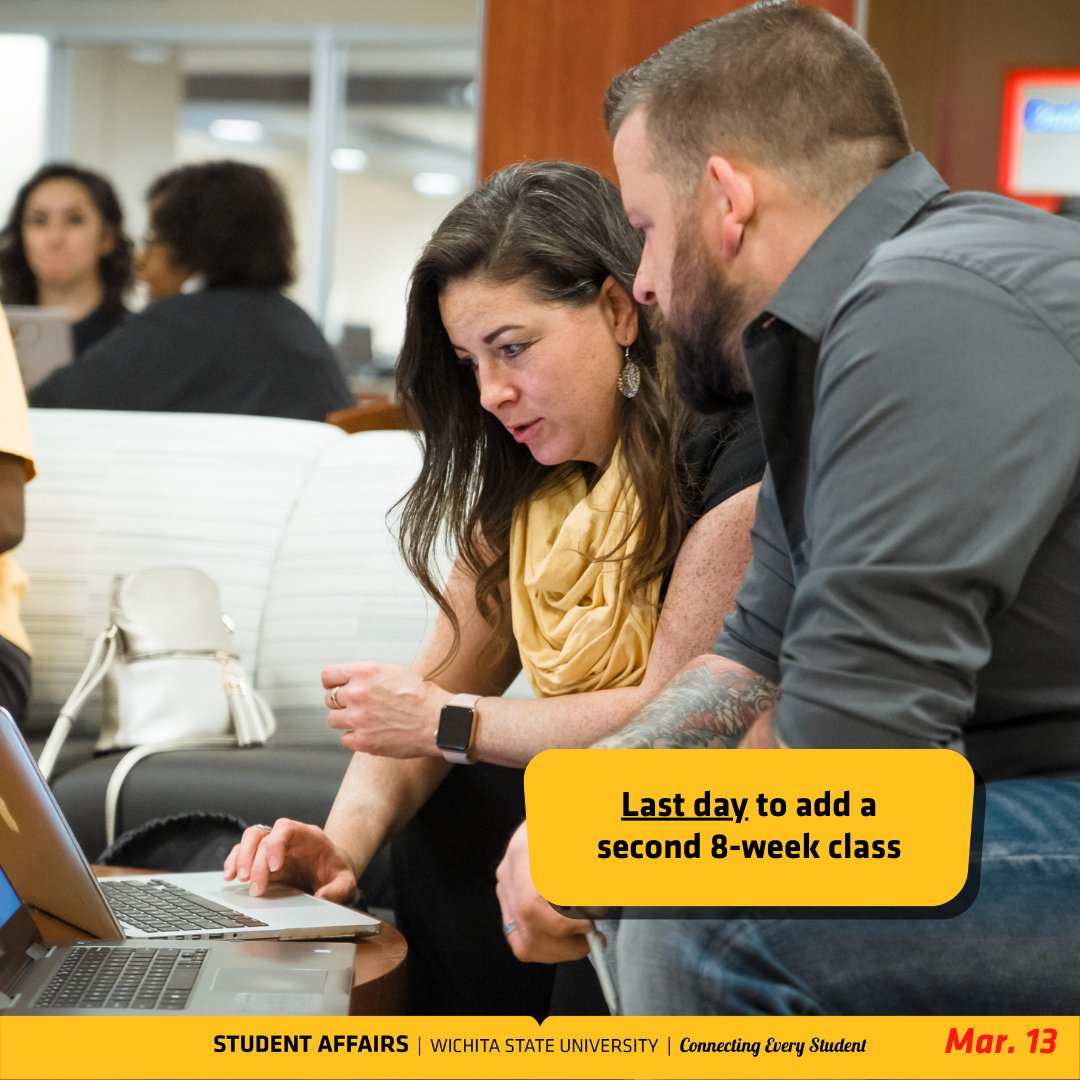 🚨REMINDER: Today is the last day to add a second 8-week class to your schedule