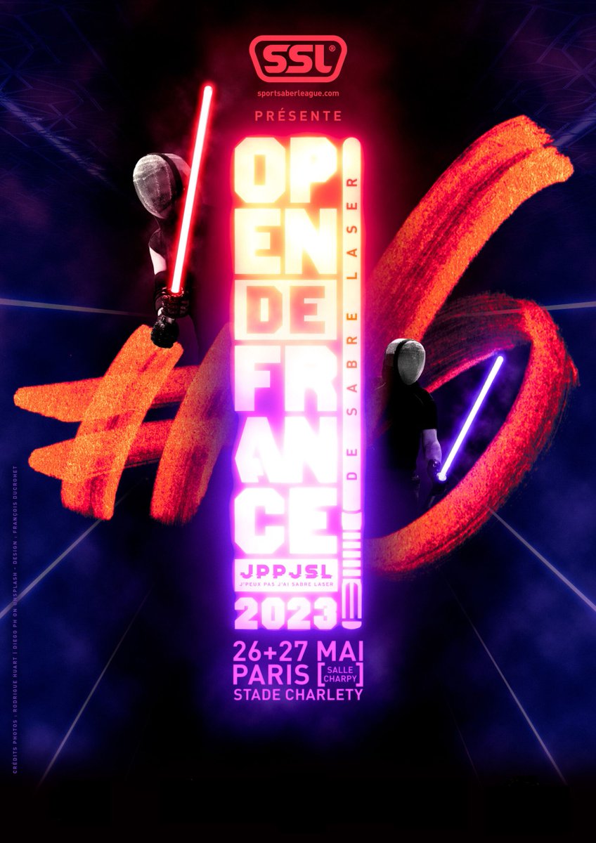 L’Open de France de Sabre Laser revient au Stade Charlety pour une 6e édition les 26 et 27 mai 2023 avec en invité Tim D. Rose (Amiral Ackbar) et Olivia Luccioni( la voix d'Ahsoka Tano ). BA: youtube.com/watch?v=vPRWfi… et Infos et résa: opendefrance-sabrelaser.com
