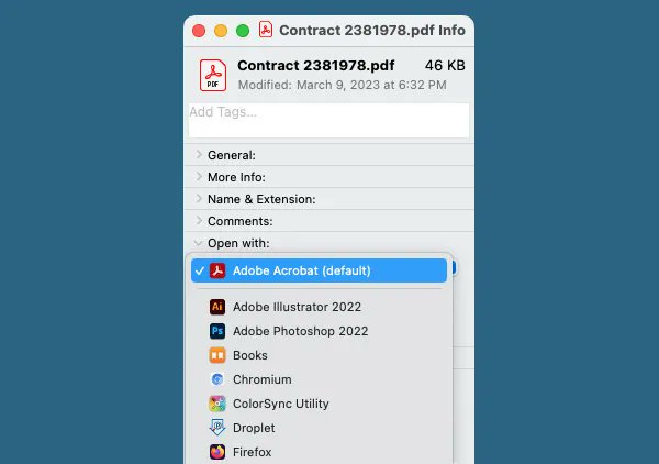 [Pro Tip: Change the default app for different file types]
Once changed, anytime you open a file with that extension, Finder will automatically open it with the app you selected. buff.ly/38PyDCJ #mactips #techtips #macostips #fileextensions #filetypes
