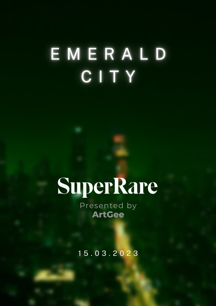 Gm 

Emerald City, my SR genesis. 

Dropping on 15th March, 2023.