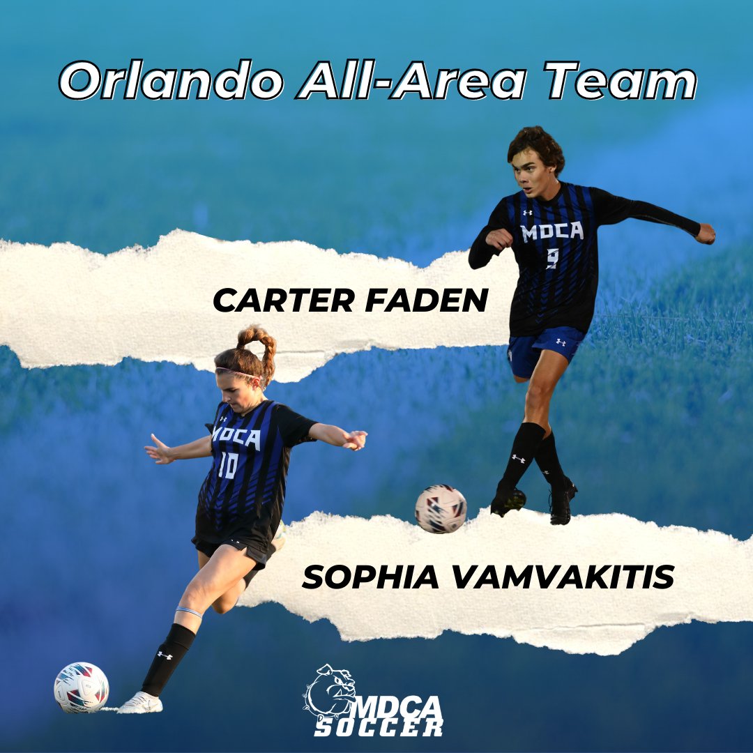 AthleticsMdca's tweet photo. Congratulations to Carter &amp; Sophia for being selected for the Orlando all-area team! #MDCASoccer #MDCAWorldChangers https://t.co/yQSGo12ntM